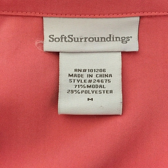 Soft Surroundings Shirt Dress LS With Roll-Tab Opt - Picture 8 of 8